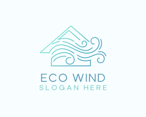 House Cooling Wind logo design