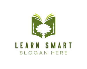 Educate - Tree Book Library logo design