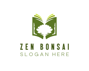 Bonsai - Tree Book Library logo design