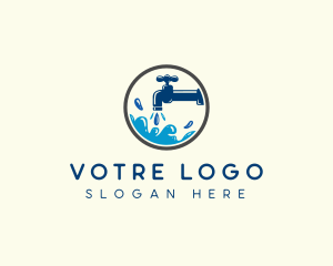 Water Plumbing Faucet Logo