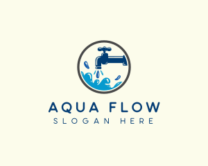 Waterworks - Water Plumbing Faucet logo design