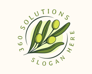 Natural Olive Fruit logo design