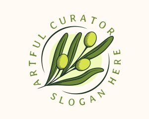 Natural Olive Fruit logo design