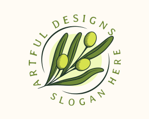 Illustration - Natural Olive Fruit logo design