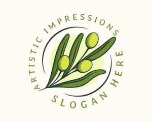 Natural Olive Fruit logo design