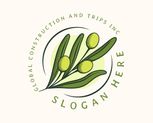 Produce - Natural Olive Fruit logo design