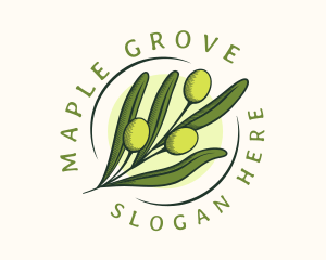 Natural Olive Fruit logo design