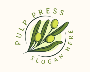 Natural Olive Fruit logo design