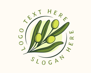 Illustration - Natural Olive Fruit logo design