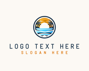 Holiday - Sunset Beach Island logo design