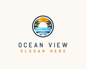 Sunset Beach Island logo design