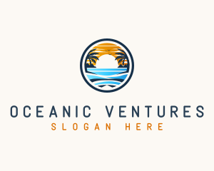 Sunset Beach Island logo design