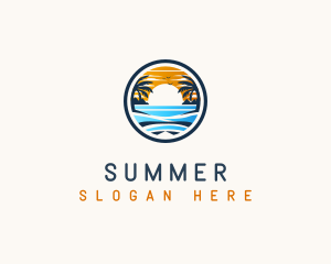 Sunset Beach Island logo design