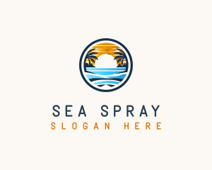 Sunset Beach Island logo design