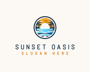 Sunset Beach Island logo design