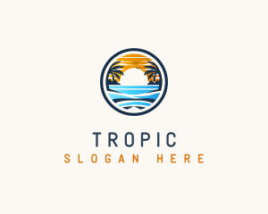 Sunset Beach Island logo design