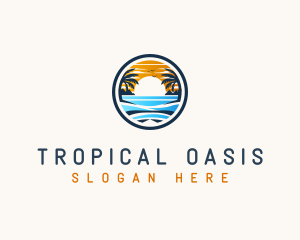 Sunset Beach Island logo design