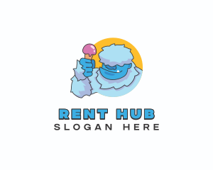 Yeti Sundae Dessert Logo