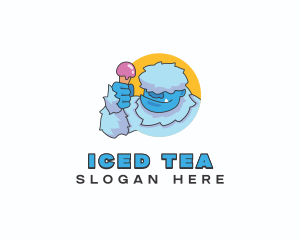 Yeti Sundae Dessert logo design