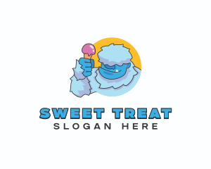 Sundae - Yeti Sundae Dessert logo design