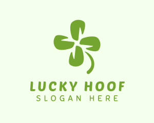 Four Leaf Clover Luck logo design