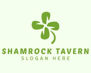 Four Leaf Clover Luck logo design