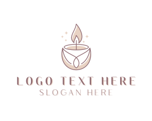 Candle - Spa Candle Decor logo design