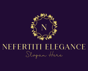 Elegant Floral Wreath logo design