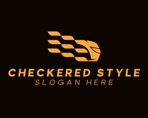 Checkered - Fast Motor Racing Helmet logo design