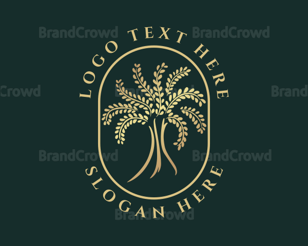 Natural Golden Tree Logo