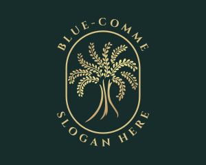 Conservation - Natural Golden Tree logo design