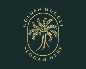 Natural Golden Tree logo design