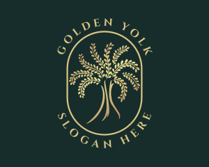 Natural Golden Tree logo design