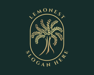 Asset - Natural Golden Tree logo design