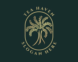 Natural Golden Tree logo design