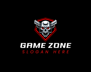 Skull Gun Gaming logo design