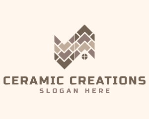 Ceramic - House Floor Construction logo design