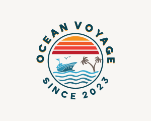 Cruise - Ocean Travel Cruise logo design