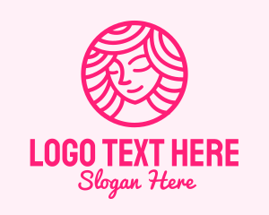 Beautiful - Pink Woman Wellness logo design