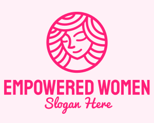 Pink Woman Wellness logo design