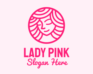 Pink Woman Wellness logo design