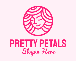 Pink Woman Wellness logo design