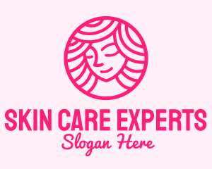 Pink Woman Wellness logo design