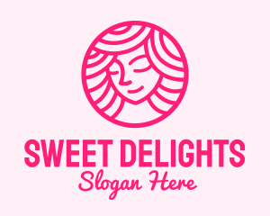 Pink Woman Wellness logo design