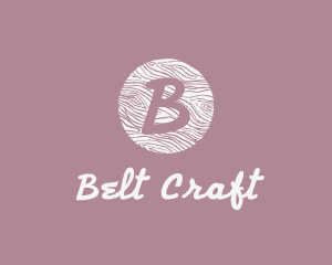 Cursive Wooden Crafts logo design