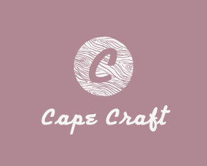 Cursive Wooden Crafts logo design