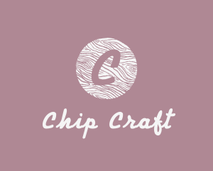 Cursive Wooden Crafts logo design