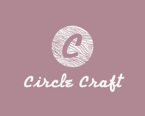 Cursive Wooden Crafts logo design