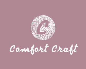 Cursive Wooden Crafts logo design