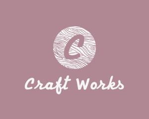 Crafting - Cursive Wooden Crafts logo design